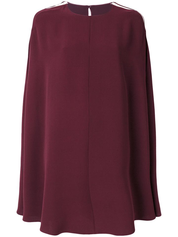 Valentino Cape-style Dress - Red