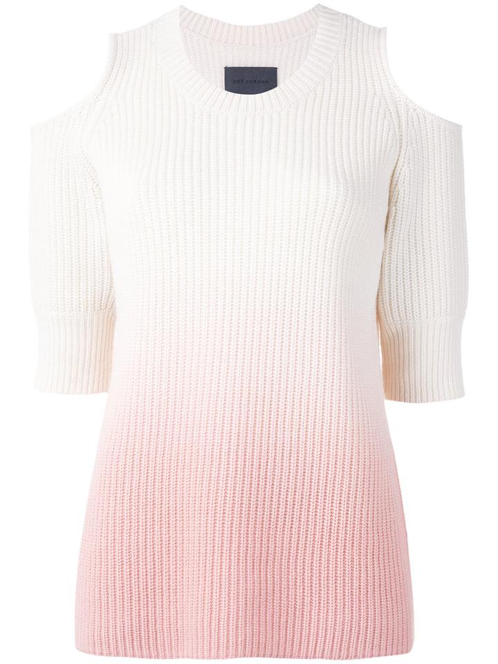 Zoe Jordan - Dias Ombre Knit - Women - Cashmere/wool - M/l, Nude/neutrals, Cashmere/wool