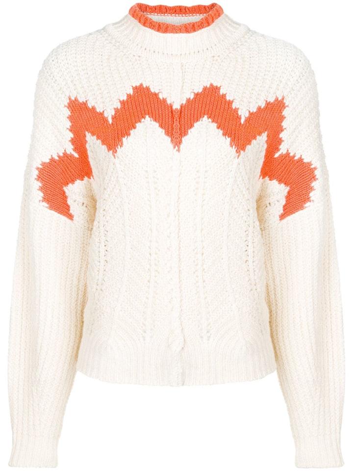 Isabel Marant Knitted Wave Sweater - Neutrals