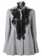 Lanvin Oversized Lace Neckline Blouse, Women's, Size: 80b, Black, Cotton/viscose/polyamide