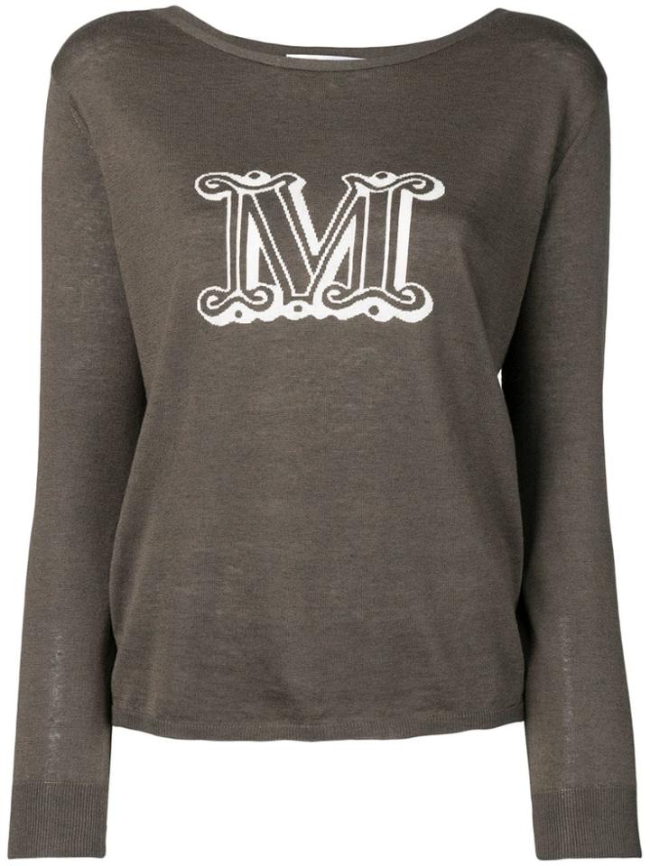 Max Mara 'm' Logo Pullover - Green