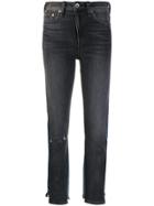 Rag & Bone Contrast High-waist Jeans - Black