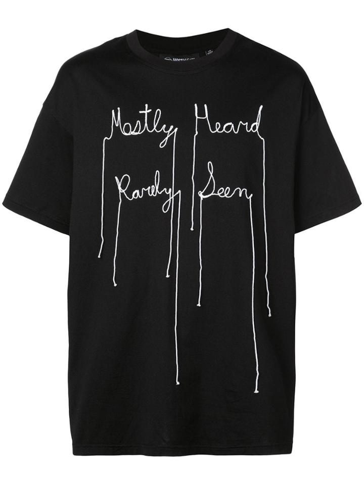 Mostly Heard Rarely Seen Yarn Sketch Branded T-shirt - Black