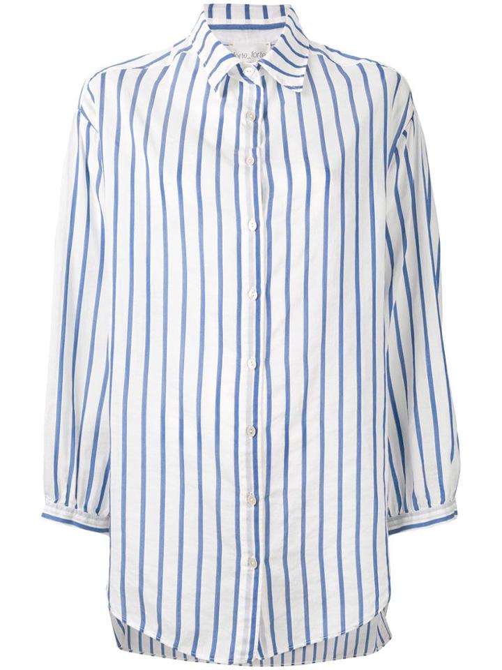 Forte Forte Oversized Striped Shirt - White