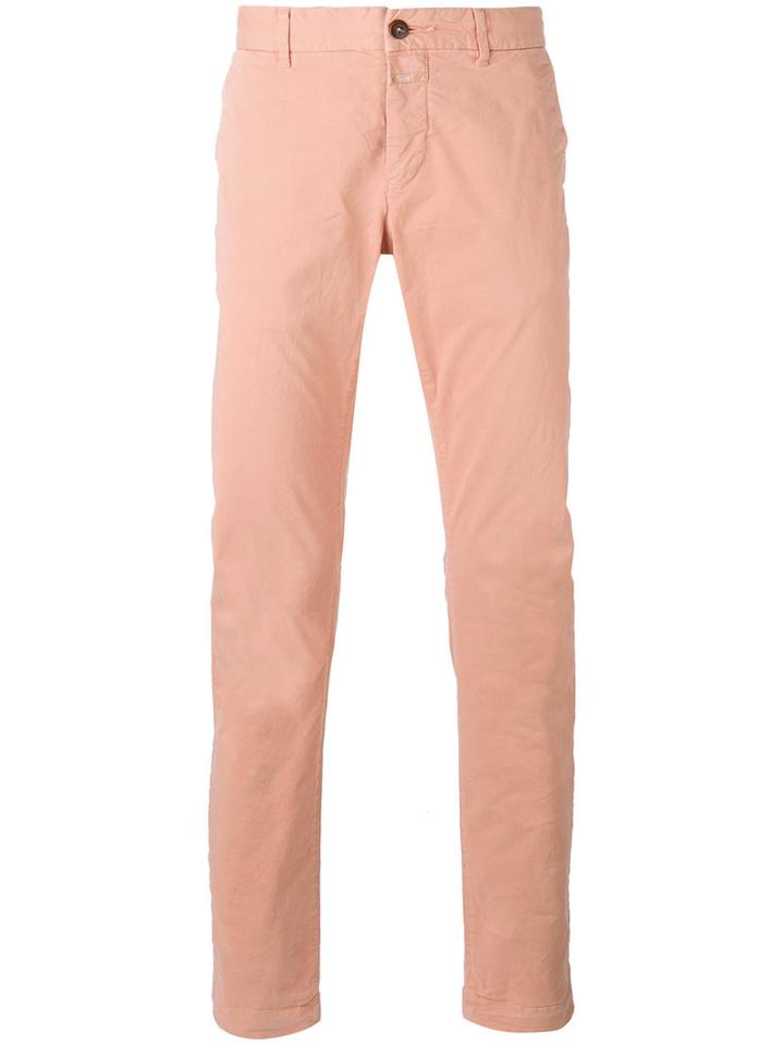 Closed Classic Trousers, Men's, Size: 33, Pink/purple, Cotton/spandex/elastane