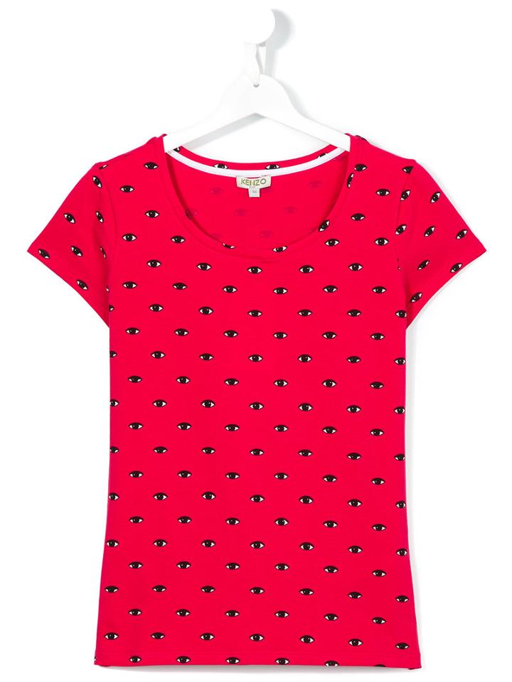 Kenzo Kids Eye Print T-shirt, Girl's, Size: 16 Yrs, Pink/purple