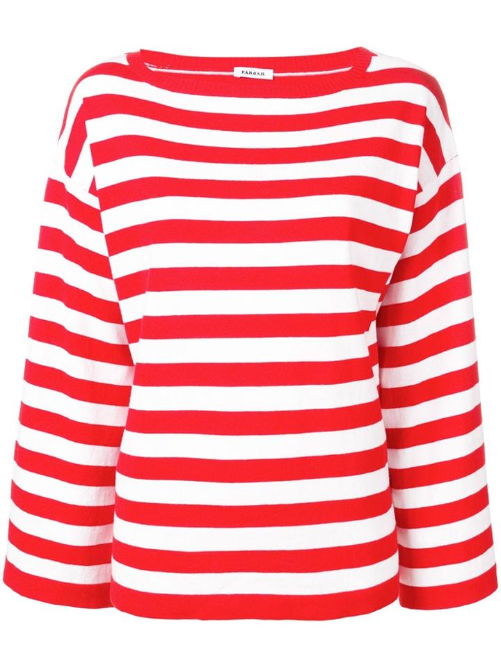 P.a.r.o.s.h. Cashmere Striped Sweater - Red