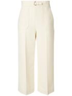 Red Valentino High-waisted Cropped Trousers - Nude & Neutrals