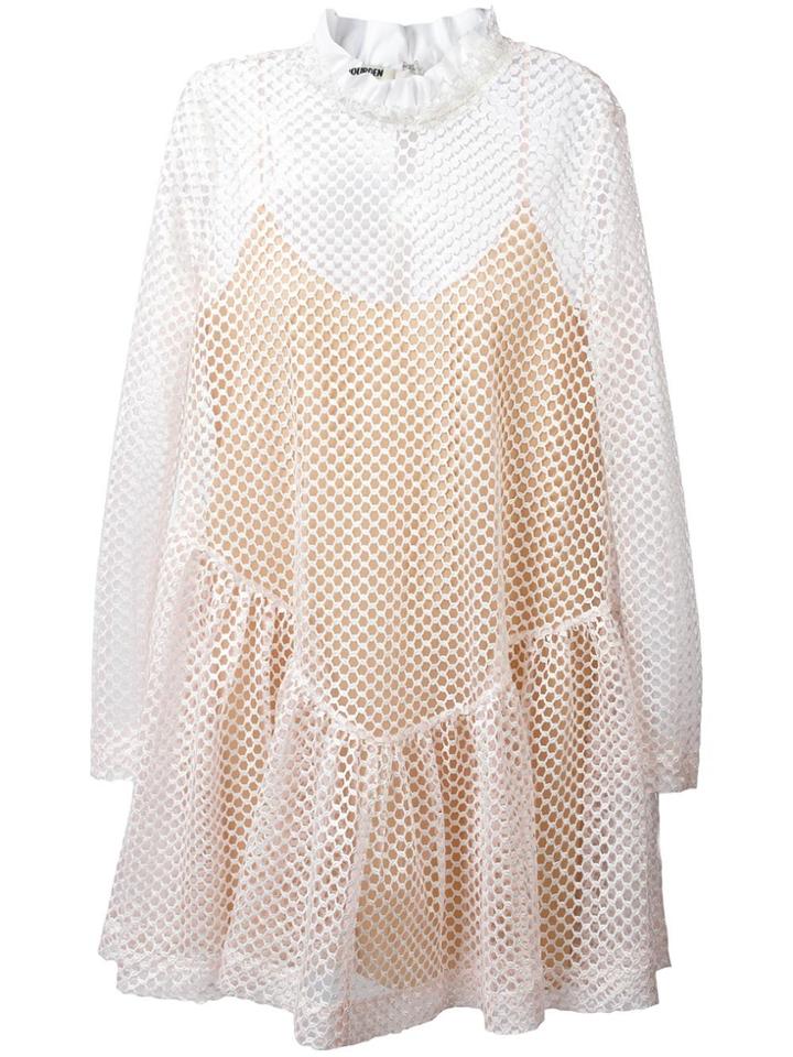 Jourden Fishnet Dress - Pink & Purple