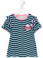 Fendi Kids - Striped T-shirt - Kids - Cotton/spandex/elastane - 3 Yrs, Toddler Girl's, Black