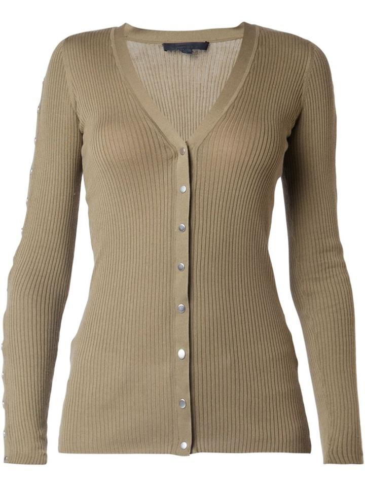 Alexander Wang V-neck Cardigan, Women's, Size: M, Green, Cotton