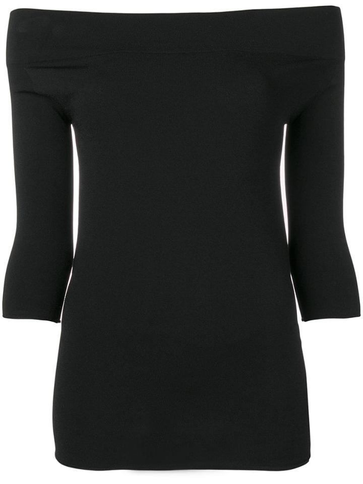 Zanone Off-the-shoulder Top - Black