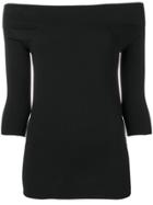 Zanone Off-the-shoulder Top - Black
