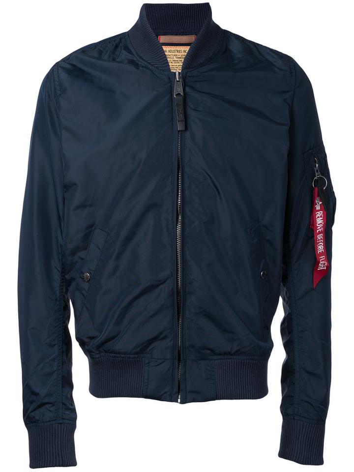 Alpha Industries - Arm Pocket Bomber Jacket - Men - Nylon - M, Grey, Nylon