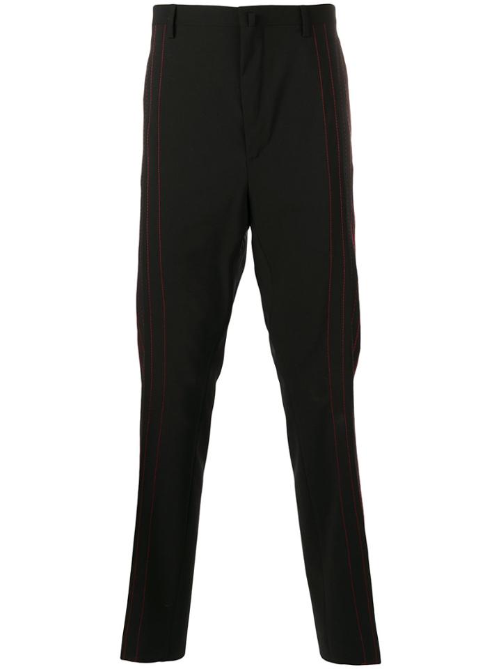 Lanvin Straight Stitch Panel Trousers - Black