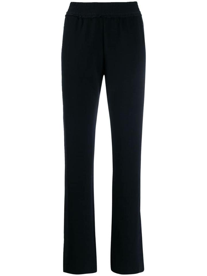 Emporio Armani Frill Trim Track Pants - Blue