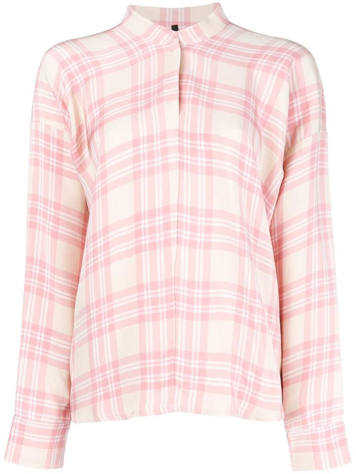 Sara Lanzi Checked Shirt - Pink & Purple