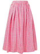 Comme Des Garçons Girl Gingham Full Skirt - Red