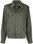 Bassike Peached Twill Army Jacket - Green