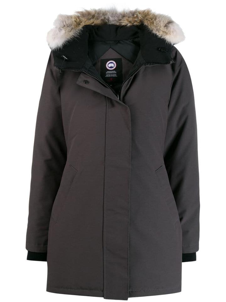 Canada Goose Fur-trimmed Hood Coat - Grey