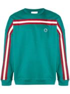 Drôle De Monsieur Stripe Effect Sweatshirt - Green