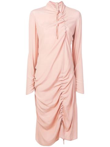 Marco Rambaldi Ruched Detail Midi Dress - Pink