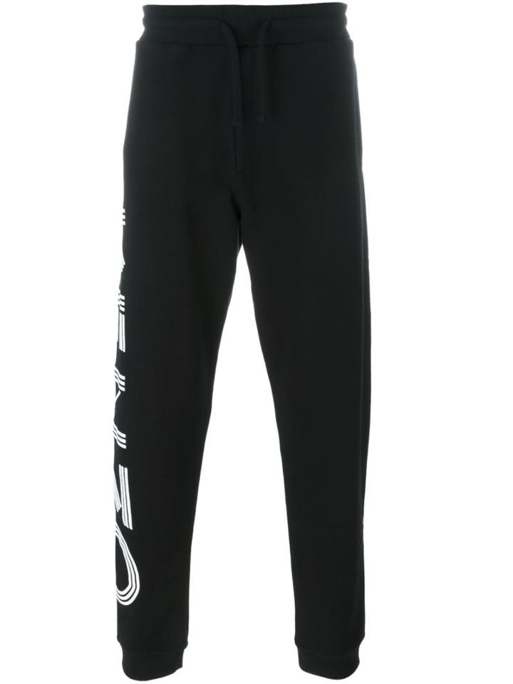 Kenzo Side Logo Jogpants, Men's, Size: Large, Black, Cotton