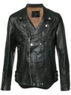 Undercover - Fitted Biker Jacket - Men - Lamb Skin/cupro - 2, Black, Lamb Skin/cupro
