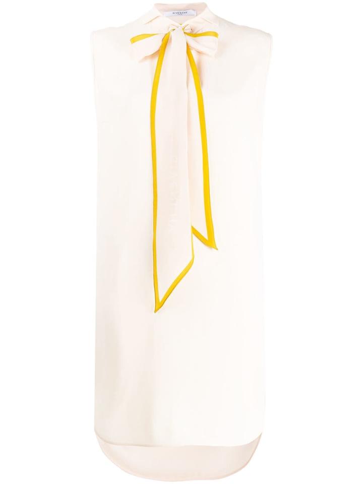 Givenchy Pussybow Shirt Dress - Neutrals