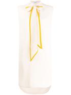 Givenchy Pussybow Shirt Dress - Neutrals