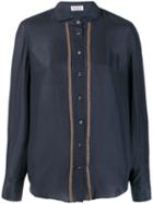Brunello Cucinelli Crystal Trim Shirt - Blue