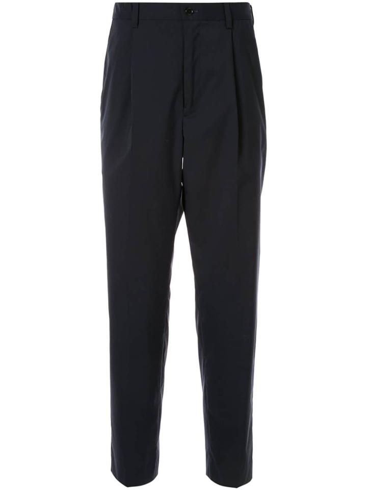 Loveless Plain Cropped Trousers - Blue