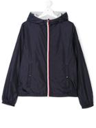 Moncler Kids Hooded Zipped Lightweight Jacket - Blue