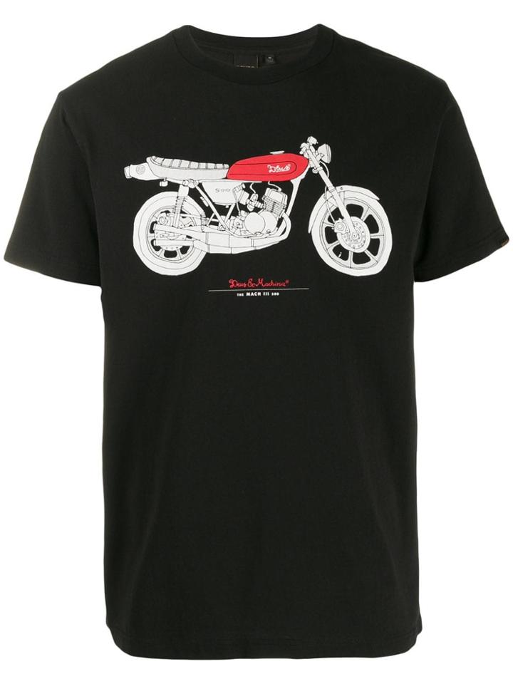 Deus Ex Machina Motorbike Print T-shirt - Black