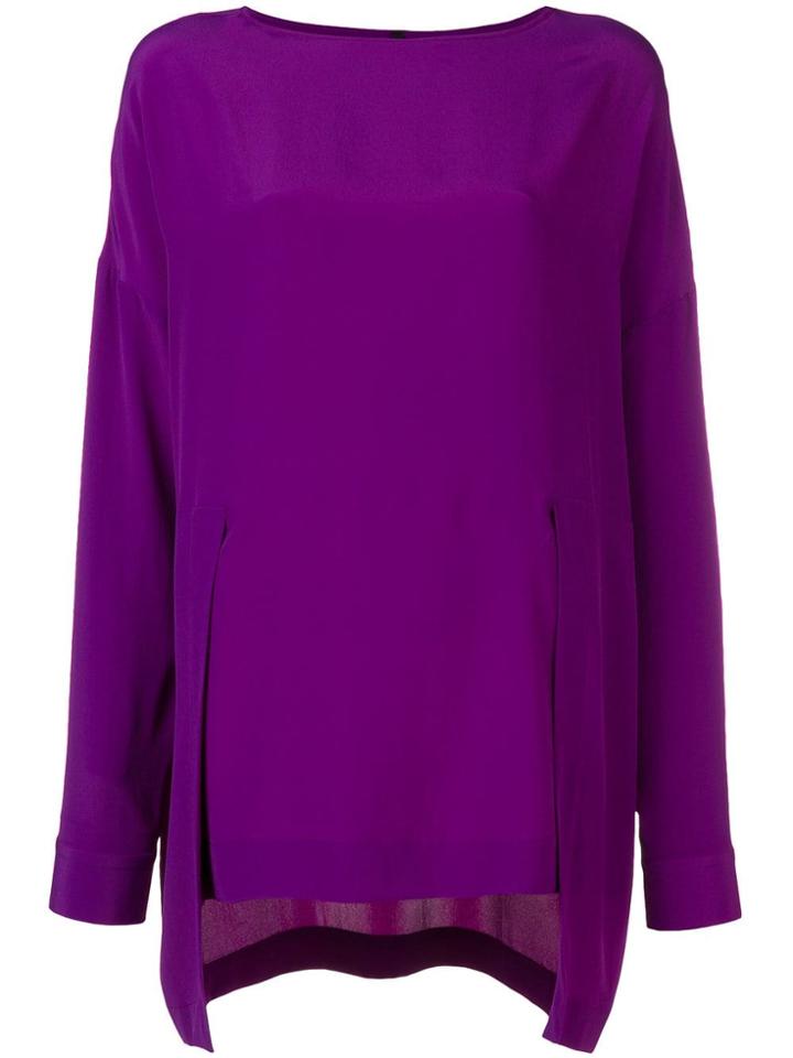 Pierantoniogaspari High Low Hem Blouse - Pink & Purple