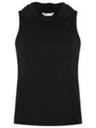 Lygia & Nanny Cowl Neck Sleeveless Blouse, Women's, Size: 40, Black, Cotton/spandex/elastane