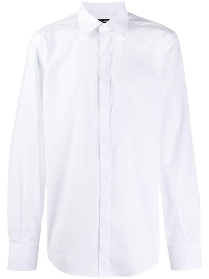 Dolce & Gabbana Formal Jacquard Shirt - White
