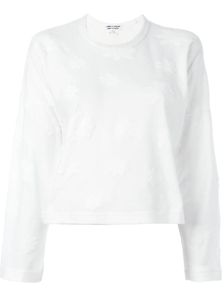 Comme Des Garçons Comme Des Garçons Embossed Flower Fine Knit Jumper