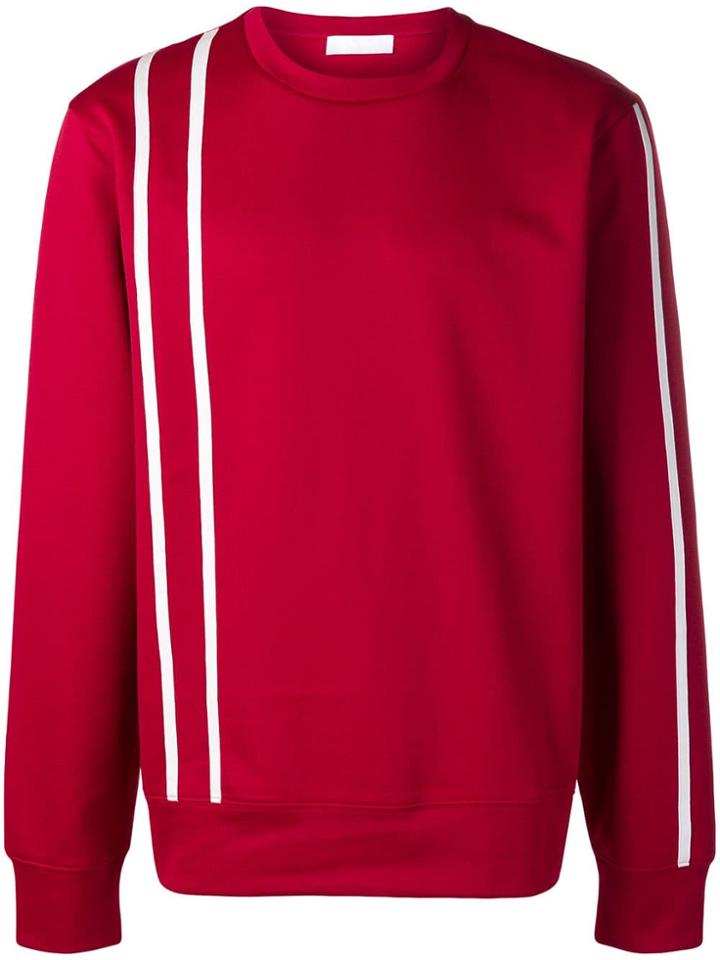 Helmut Lang Stripe Sports Sweatshirt - Red