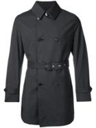 Mackintosh Charcoal Wool Storm System Short Trench Coat - Grey