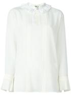 Fendi Ruffled Collar Blouse - White