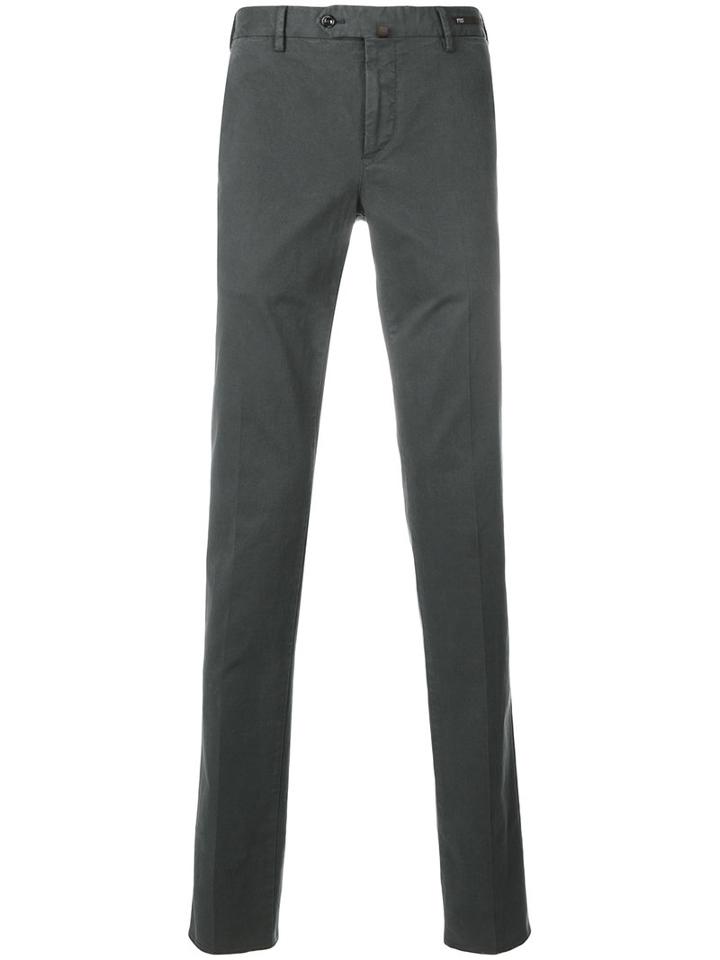 Pt01 - Tailored Trousers - Men - Cotton/spandex/elastane - 48, Grey, Cotton/spandex/elastane