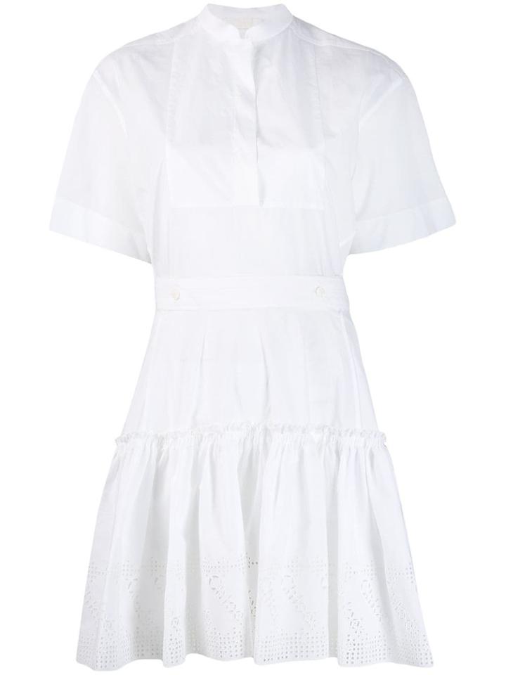 Chloé Broderie Anglaise Shirt Dress - White