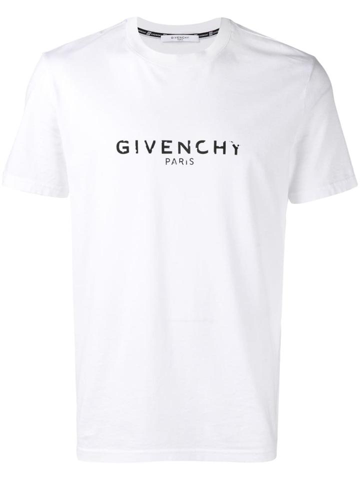 Givenchy Vintage-effect Logo T-shirt - White