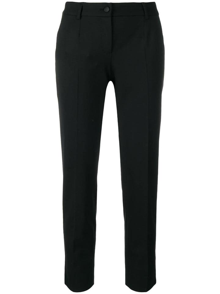 Dolce & Gabbana Cropped Skinny Trousers - Black