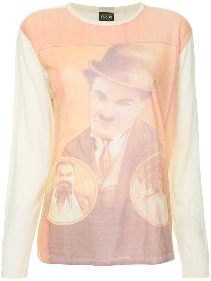 Fake Alpha Vintage Chaplin Print T-shirt - Multicolour