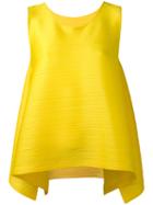 Pleats Please By Issey Miyake - Flared Top - Women - Polyester - 3, Yellow/orange, Polyester