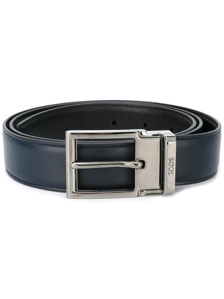 Tod's Reversible Belt, Men's, Size: 85, Blue, Calf Leather