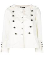 Twin-set Double-breasted Military Jacket - White