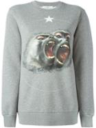 Givenchy Baboon Print Sweatshirt, Women's, Size: Xs, Grey, Cotton